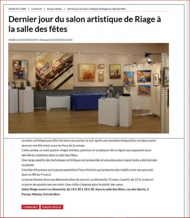 Expo RIAGE mars 2018 à Parcay-Meslay 37
